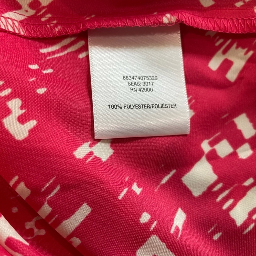 NWT Jaclyn Smith blouse shirt pink & white womens medium - Picture 6 of 6